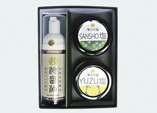 Kyoto foam soy sauce and salt set